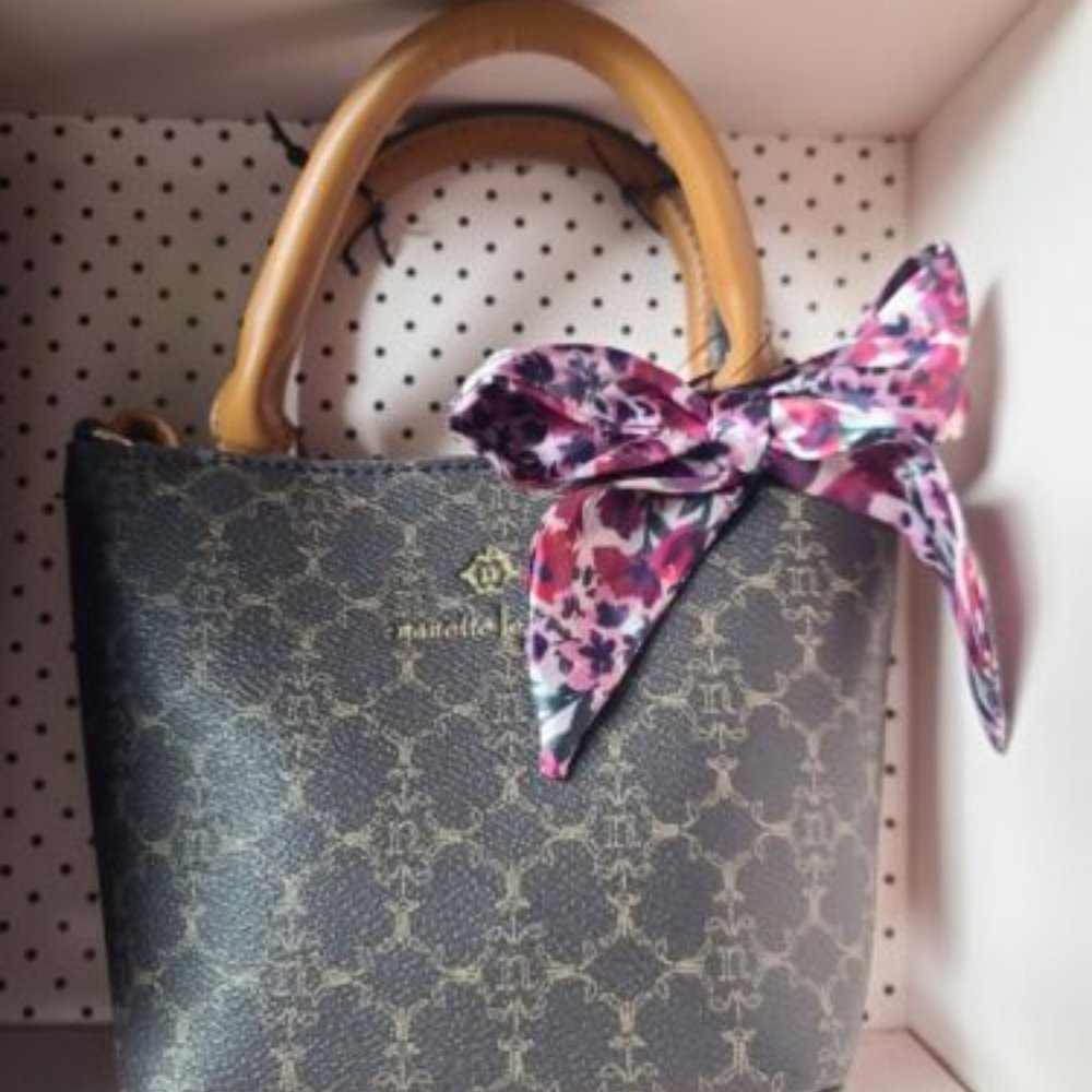 Nanette Lepore mommy and me purse vegan leather- Chocolate